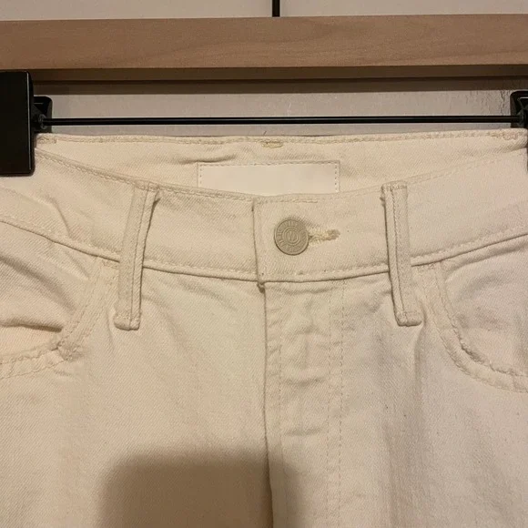 Mother Superior jeans The Hustler Roller Heel Act Natural 25 wide leg cream boho - Picture 3 of 9